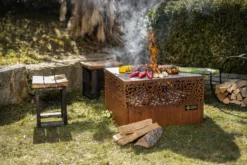 Feuerkorb Mit Grillplatte Feu Du Jardin CUBE 500 Inkl. Grillrost, Rost -GrillMeister Verkaufsgeschäft 01 gartenfeuer carre 750 rost optik