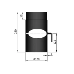 Rauchrohr Stahl 250 Mm Schwarz Mit Drosselklappe -GrillMeister Verkaufsgeschäft 12 120xrlnyqwmgeq7b