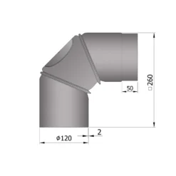 Rauchrohrbogen Stahl Verstellbar 0-90° Hellgrau Mit Putztür -GrillMeister Verkaufsgeschäft 12 2615ahwhe8vkvk2j
