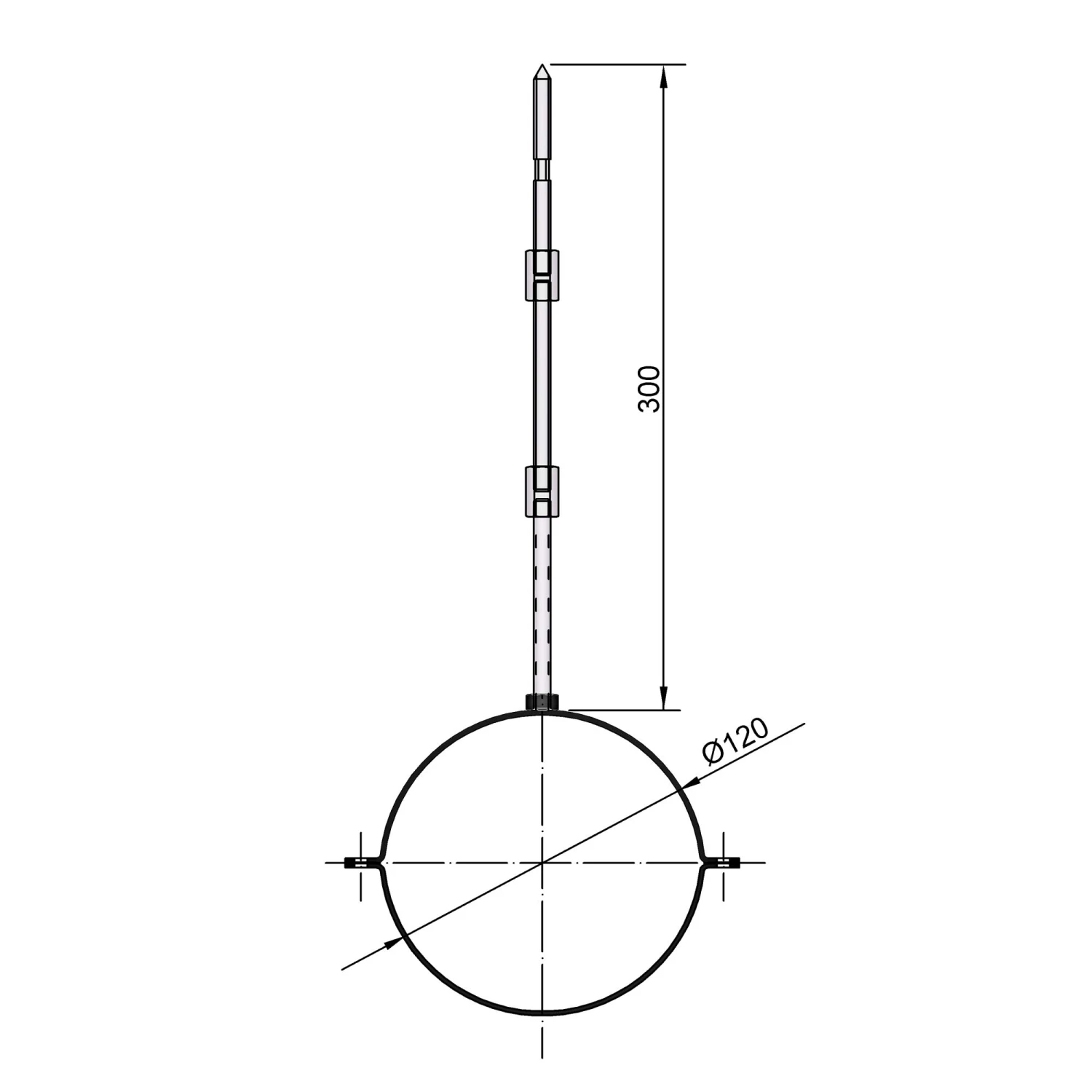 Halteschellen Set Für Rauchrohr Stahl Schwarz 3 Halteschellen Set Für Rauchrohr Stahl Schwarz – Bild 3