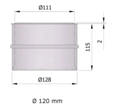Wandfutter Doppelwandig Rauchrohr Stahl Unlackiert -GrillMeister Verkaufsgeschäft 12 750gnxiomu2rvx9z
