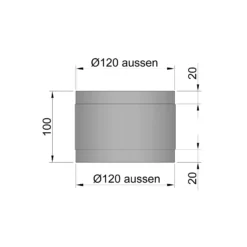 Verbindungsstück Rauchrohr Stahl Unlackiert -GrillMeister Verkaufsgeschäft 12 8804xmo32mdlgohq