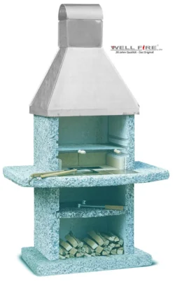 Grillkamin Wellfire TOSCANA Mit Edelstahlhaube