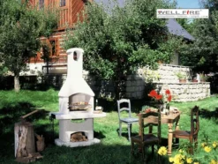 Grillkamin Wellfire NOVA Weiß Mit Betonhaube -GrillMeister Verkaufsgeschäft 1232 2