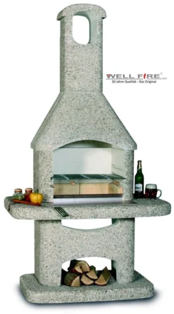 Grillkamin Wellfire NOVA Braun Mit Betonhaube