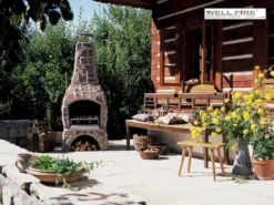 Grillkamin Wellfire LANDAU Rot-braun Mit Natursteinverkleidung 8 Grillkamin Wellfire LANDAU Rot-braun Mit Natursteinverkleidung -GrillMeister Verkaufsgeschäft 1252 2