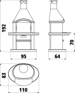 Grillkamin Wellfire DIORA Mit Edelstahlhaube -GrillMeister Verkaufsgeschäft 1255 1