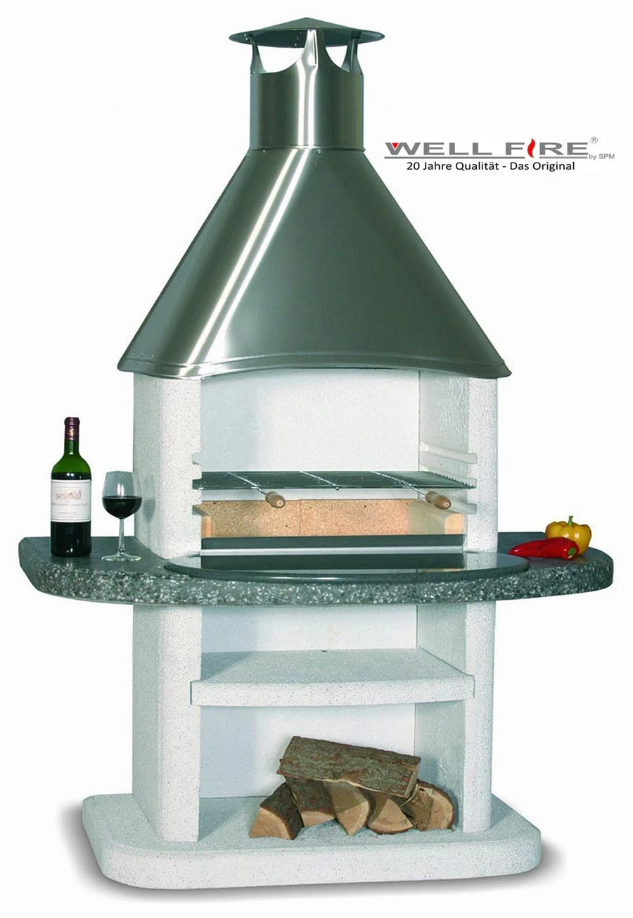 Grillkamin Wellfire ARDEA Mit Edelstahlhaube 1 Grillkamin Wellfire ARDEA Mit Edelstahlhaube