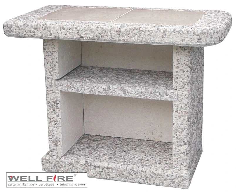 Beistelltisch Für Grillkamin AVANTA Grau-weiß 1 Beistelltisch Für Grillkamin AVANTA Grau-weiß