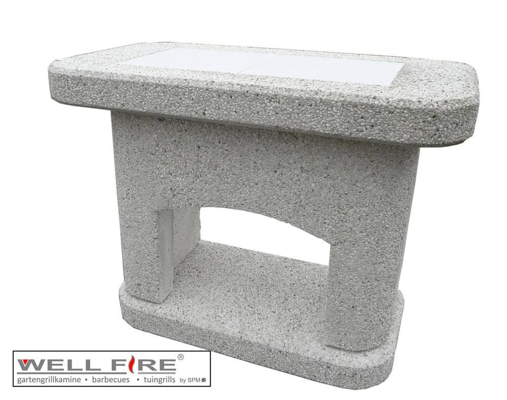 Beistelltisch Für Grillkamin NOVA Weiß 1 Beistelltisch Für Grillkamin NOVA Weiß