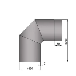 Rauchrohrbogen Stahl 2x 45° Hellgrau -GrillMeister Verkaufsgeschäft 13 251oyigqwcaeot8w