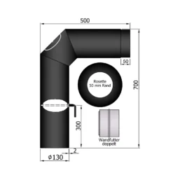 Rauchrohr Set Stahl 2x 45° 700 X 500 Mm Schwarz -GrillMeister Verkaufsgeschäft 13 420nezb2zychye0e