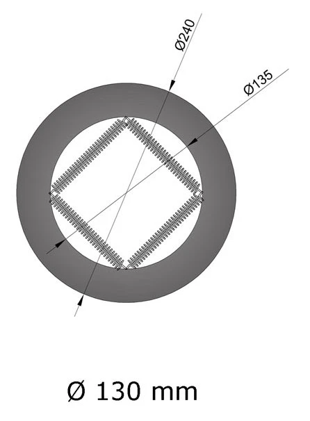 Wandrosette Stahl Mit Feder Hellgrau 5 Wandrosette Stahl Mit Feder Hellgrau – Bild 5