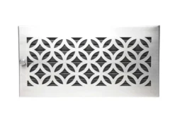 Warmluftgitter 45 X 23 Cm Schwarz Designblende Edelstahl Matt