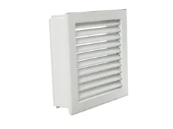 Kaltluftgitter Stahl Putzbündig Weiß