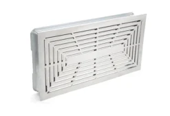 Design Lüftungsgitter 45 X 23 Cm Mit Einbaurahmen Weiß - Weiß