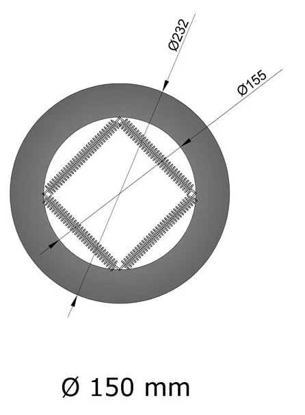 Wandrosette Stahl Mit Feder Hellgrau 4 Wandrosette Stahl Mit Feder Hellgrau – Bild 4
