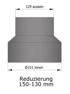 Reduzierung Rauchrohr Stahl Hellgrau, Weit-eng -GrillMeister Verkaufsgeschäft 15 915lg0fxrlu66mlf