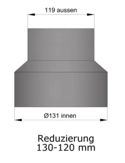 Reduzierung Rauchrohr Stahl Hellgrau, Weit-eng -GrillMeister Verkaufsgeschäft 15 937wxqdflbmmmq3e