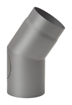 Rauchrohrbogen Stahl 33° Ø 150 Mm Hellgrau Mit Tür