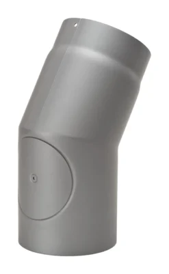 Rauchrohrbogen Stahl 33° Ø 150 Mm Hellgrau Mit Tür -GrillMeister Verkaufsgeschäft 1749 1