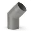 Rauchrohrbogen Stahl 45° Hellgrau