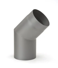 Rauchrohrbogen Stahl 45° Hellgrau