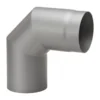 Rauchrohrbogen Stahl 2x 45° Hellgrau