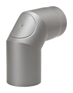 Rauchrohrbogen Stahl 2x 45° Hellgrau Mit Tür