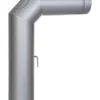 Anschlussrohr Stahl 2x 45° 700 X 500 Mm Hellgrau Mit Tür, Drosselklappe