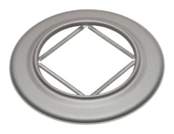 Wandrosette Stahl Mit Feder Hellgrau