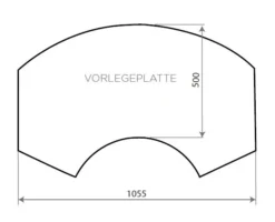 Vorlegeplatte ESG Klarglas Nordpeis Kaminbausatz Ronda / Ronda 160