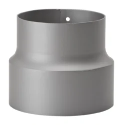 Reduzierung Rauchrohr Stahl Hellgrau, Weit-eng