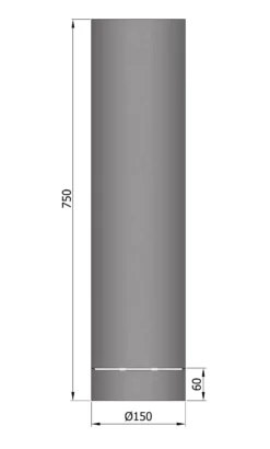 Rauchrohr Stahl 750 Mm Ø 150 Mm Schwarz Mit Kondensring -GrillMeister Verkaufsgeschäft 1836 1