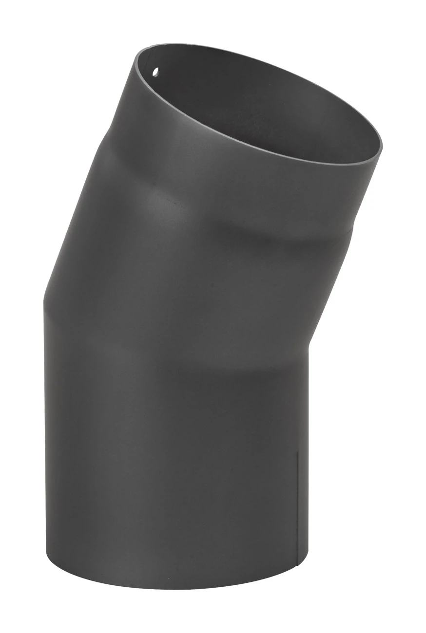 Rauchrohrbogen Stahl 22° Schwarz 1 Rauchrohrbogen Stahl 22° Schwarz