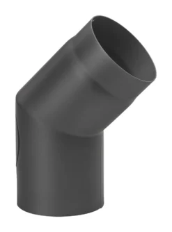 Rauchrohrbogen Stahl 45° Mit Tür Schwarz