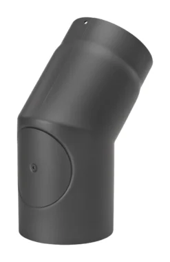 Rauchrohrbogen Stahl 45° Mit Tür Schwarz -GrillMeister Verkaufsgeschäft 1853 1