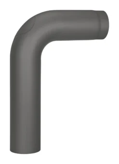 Anschlussrohr Stahl 90° 700 X 500 Mm Ø 150 Mm Schwarz, Gezogen Mit Tür