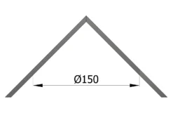 Eck-Wandrosette Rauchrohr Stahl Innen-Eck Ø 150 Mm Schwarz -GrillMeister Verkaufsgeschäft 1881 1