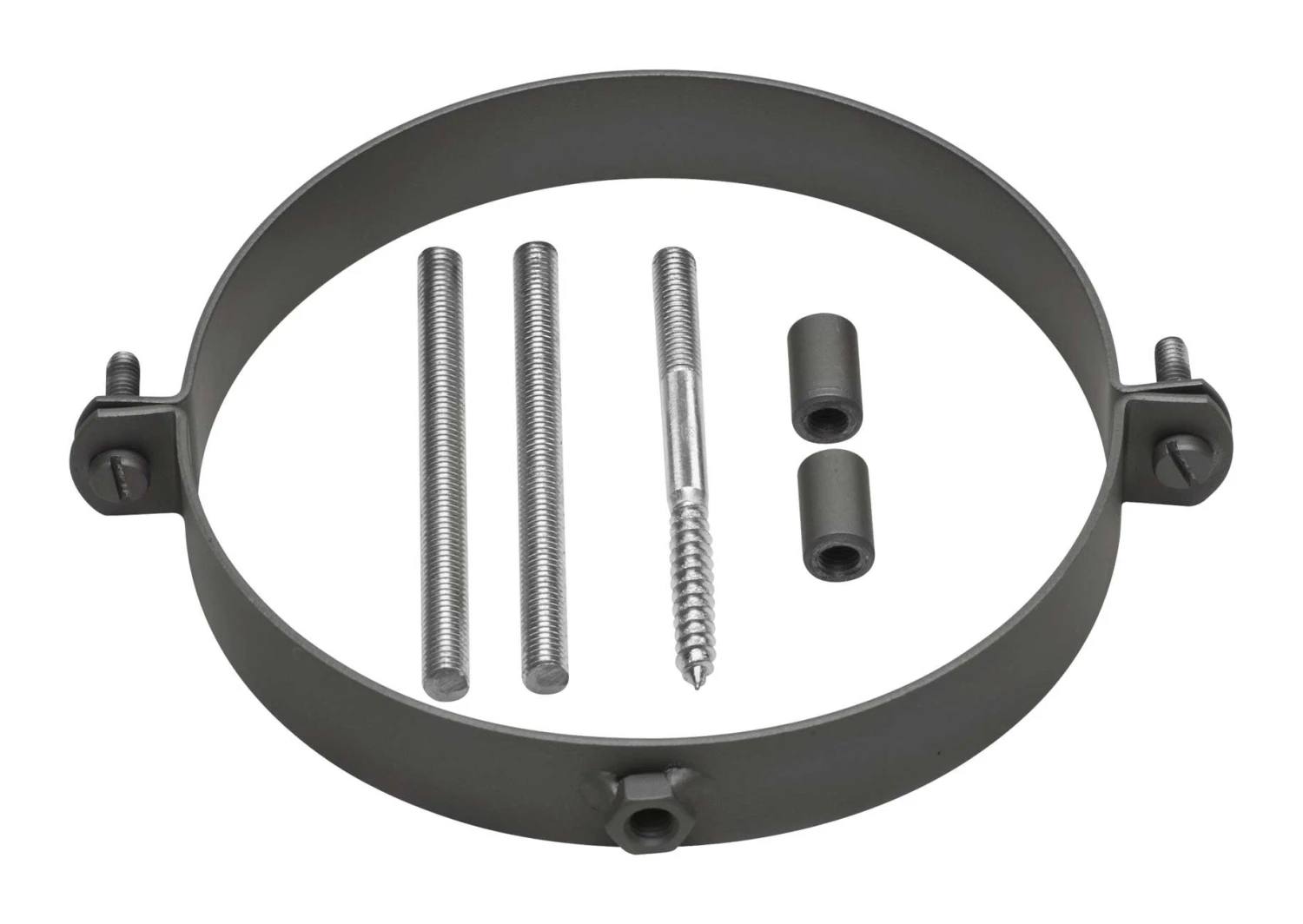 Halteschellen Set Für Rauchrohr Stahl Schwarz 1 Halteschellen Set Für Rauchrohr Stahl Schwarz