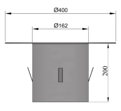 Deckenanschluss Rauchrohr Stahl Ø 150 Mm Schwarz -GrillMeister Verkaufsgeschäft 1890 1