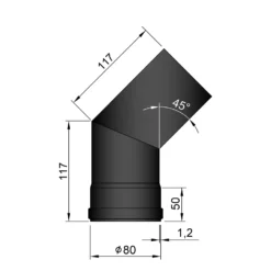 Pellet-Ofenrohrbogen Stahl 45° Schwarz -GrillMeister Verkaufsgeschäft 19 240nar6mr7stkbou