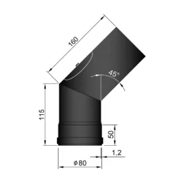 Pellet-Ofenrohrbogen Stahl 45° Schwarz Mit Putztür 7 Pellet-Ofenrohrbogen Stahl 45° Schwarz Mit Putztür -GrillMeister Verkaufsgeschäft 19 242p6plbuwpryvhq
