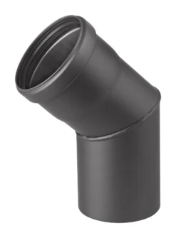 Pellet-Ofenrohrbogen Stahl 45° Schwarz