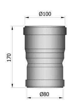 Steckverbinder, Reduzierung, Steckende-Steckende Für Pelletrohr Schwarz -GrillMeister Verkaufsgeschäft 196c2c06341a3e4ca4fac6a71081807e