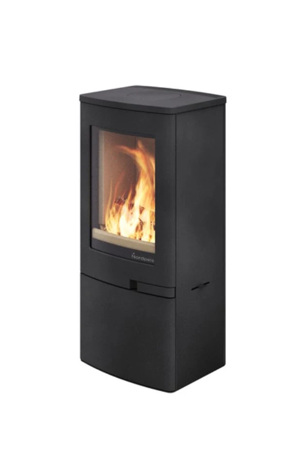 Kaminofen Nordpeis UNO 5 Schwarz, 4 KW 2 Kaminofen Nordpeis UNO 5 Schwarz, 4 KW – Bild 2