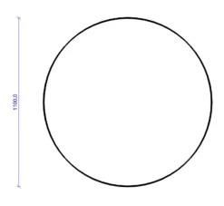Kamin Bodenplatte, 2 Mm Stahl, Kreis Ø 1100 Mm, Schwarz