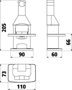 Grillkamin Wellfire NOVA Braun Mit Betonhaube Und Beistelltisch -GrillMeister Verkaufsgeschäft 2293 1