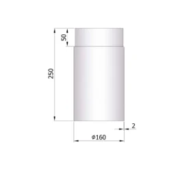 Rauchrohr Stahl 250 Mm Unlackiert -GrillMeister Verkaufsgeschäft 26 110gawdjzraechvr