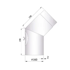 Rauchrohrbogen Stahl 45° Unlackiert Mit Tür -GrillMeister Verkaufsgeschäft 26 242evt5t5h9qtlwx
